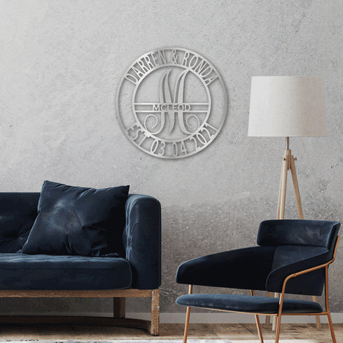 Personalized Elaborate Name Circle Wall Art